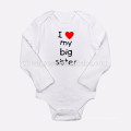 100% coton Sublimation Blank Baby Onesie manches longues